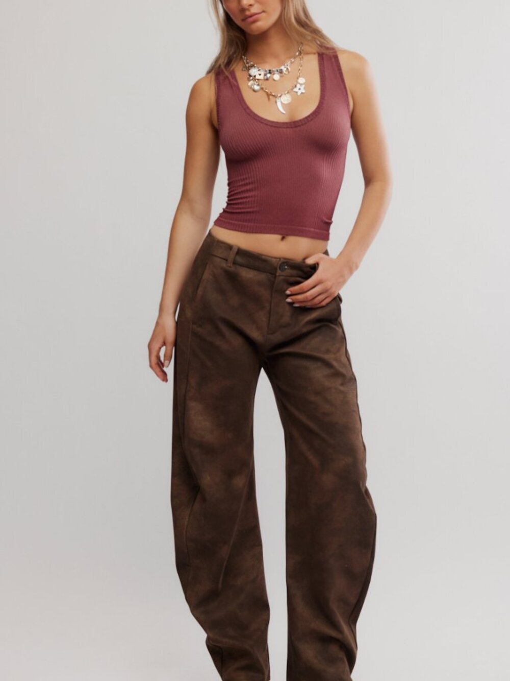 FREE PEOPLE Clean Slate Tank / Pomegranate - Picture 5 of 6